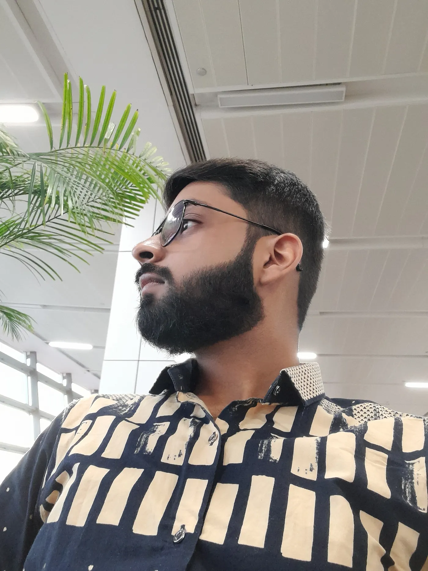 Vaibhav at the airport before his first solo flight