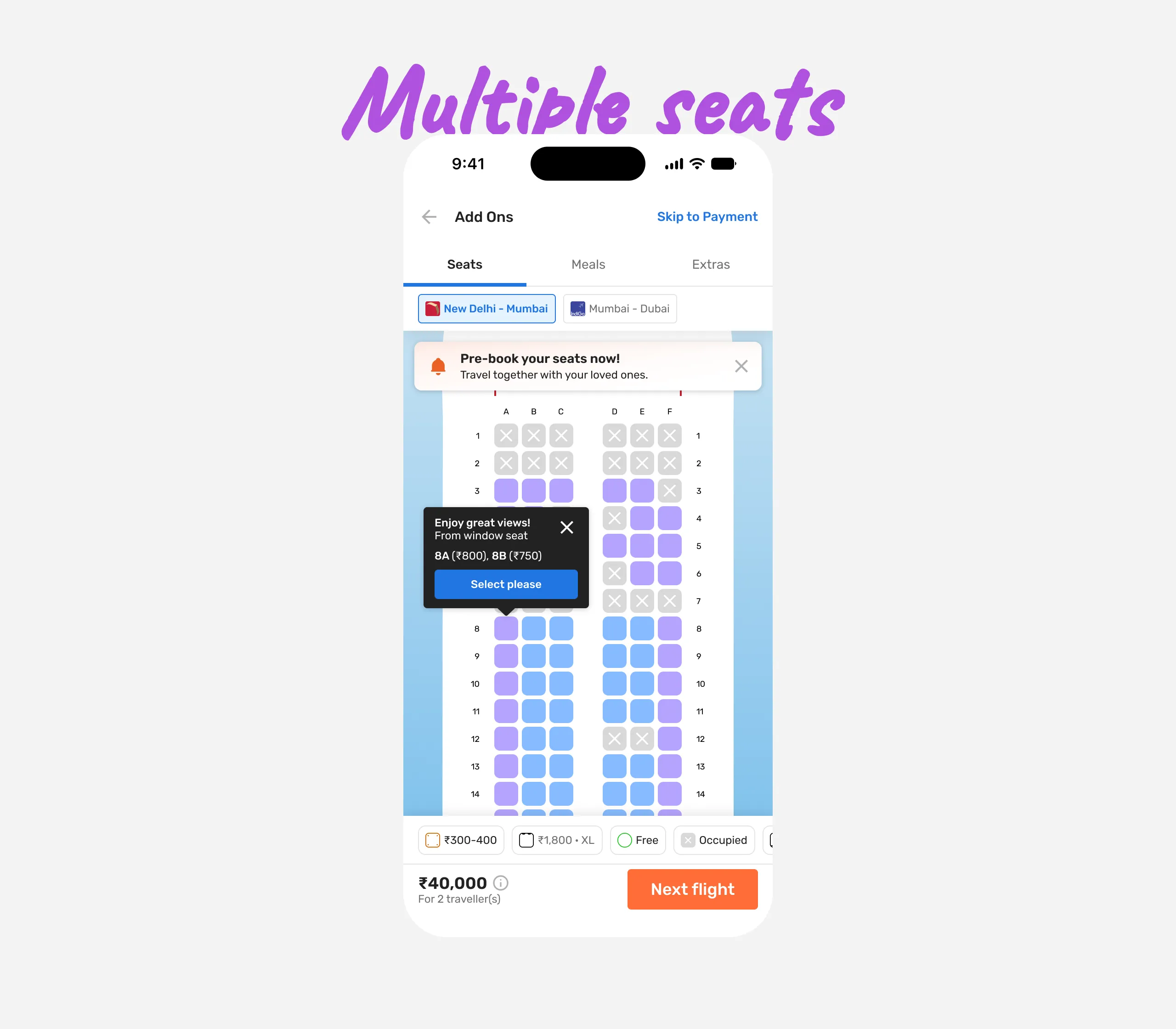 Persuasion tooltip for multiple seats