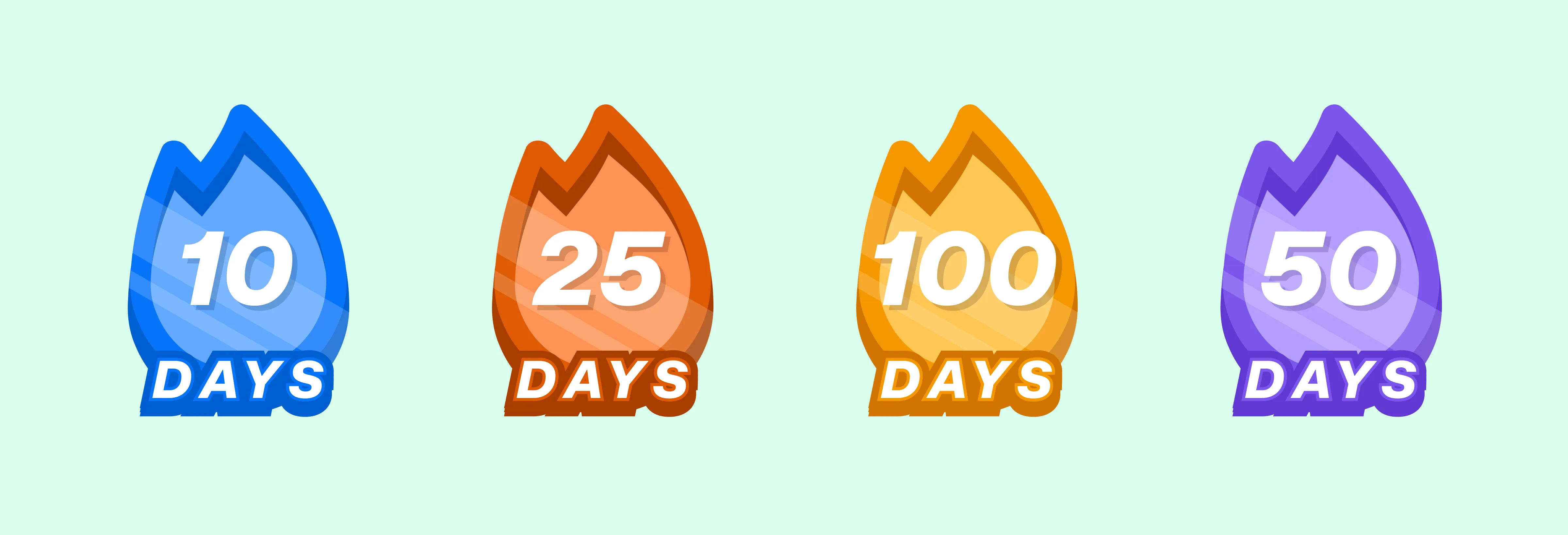 Streaks badges